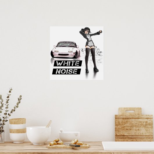 White Noise MX5 Miata Poster (Keuken)