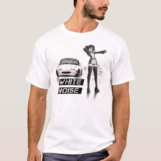 White Noise MX5 Miata T-shirt (Voorkant)
