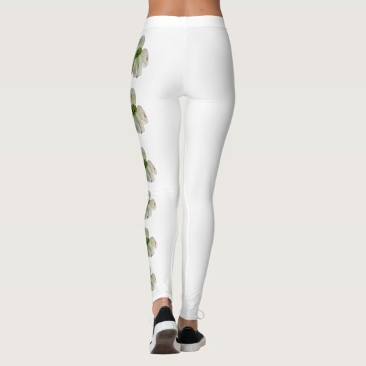 White North Carolina State Flower Dogwood Leggings (Achterkant)
