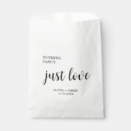 White Nothing Fancy Just Love Wedding   Bedankzakje