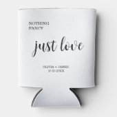 White Nothing Fancy Just Love Wedding   Blikjeskoeler (Voorkant)