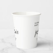 White Nothing Fancy Just Love Wedding Papieren Bekers (Links)