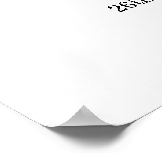 White Nothing Fancy Just Love Wedding Welcome Poster (Hoek)