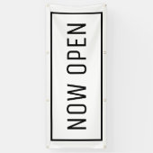 White Now Open Banner (Verticaal)