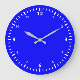 White Number Clock Face op Blue Grote Klok