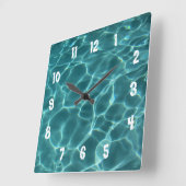 White Numbered Photo Wall-klok Vierkante Klok (Hoek)