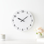 White Numbers Clock Face Sjabloon Grote Klok (Huis)