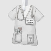 White Nurse medische scrubs ornament (voorkant)