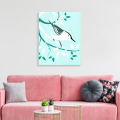 White Nuthatch Bird Art Canvas Afdruk (Insitu (Woonkamer))