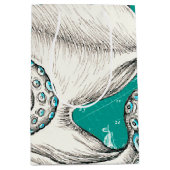 White Octopus  Map Blauwgroen Medium Cadeauzakje (Voorkant)