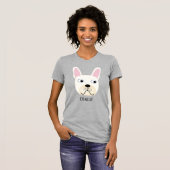 White of Cream French Bulldog Personalized T-Shirt (Voorkant volledig)
