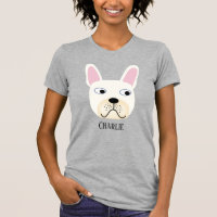 White of Cream French Bulldog Personalized T-Shirt