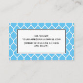 White Ogee & Blue Mammie Playdate Calling Card Contactkaartje (Achterkant)