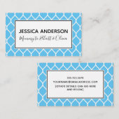 White Ogee & Blue Mammie Playdate Calling Card Contactkaartje (Voorkant / Achterkant)