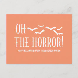 White Oh The Horror Halloween Briefkaart