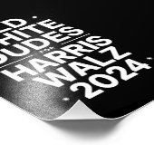 White Old Dudes voor Harris Walz Democratische Pol Foto Afdruk (Hoek)