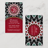 White Om Reiki Yoga New age Visitekaartjes (Voorkant / Achterkant)