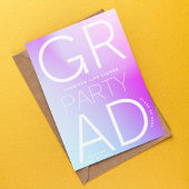 White Ombre Modern Minimum voor High School Afstud Kaart