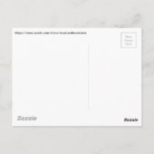 White-on-Black Alto Clef C-Clef Viola Music Briefkaart (Achterkant)