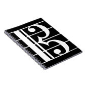 White-on-Black Alto Clef Notitieboek (Rechterzijde)