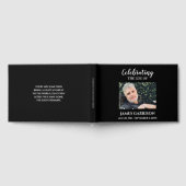 White on Black Celebration of Life with Photo Gastenboek (Volledig)