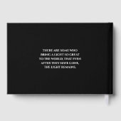 White on Black Celebration of Life with Photo Gastenboek (Achterkant)