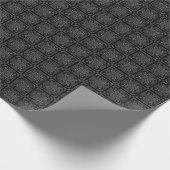 White on Black Crochet Chart Wrapping Paper Cadeaupapier (Hoek)