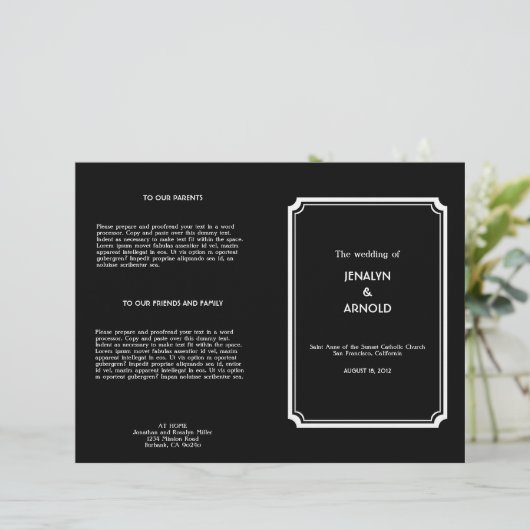 White on Black Deco-programma (Staand voorkant)