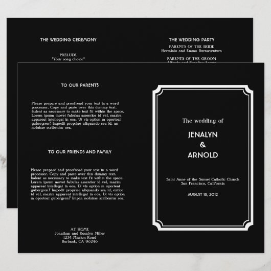 White on Black Deco-programma (Voorkant / Achterkant)