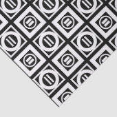 White on Black Geometric Equal Sign Pattern Tissuepapier (Detail)