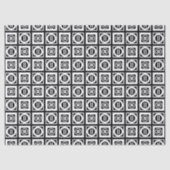 White on Black Geometric Equal Sign Pattern Tissuepapier (Voorkant)