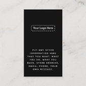 White on black je logo social links informatiekaartje (Voorkant)