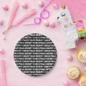 White on Black kerstTypography Paper Bord (Feest)