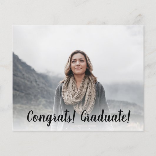 White on black-minimalistisch foto budget afstuder (Achterkant)