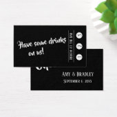 White on Black, Modern 3-Punch Drink Ticket Kaarte Visitekaartjes (Bureau)