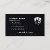 White on Black Modern Landscaping Visitekaartjes (Achterkant)