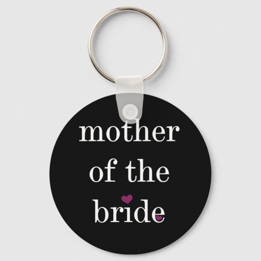 White on Black Moeder of the Bride Sleutelhanger (Voorkant)