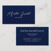 White on Black Signature Event Planner Adaptable Visitekaartje (Voorkant / Achterkant)