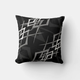 White on Black "Thorn" Pillow Kussen