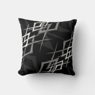White on Black "Thorn" Pillow Kussen