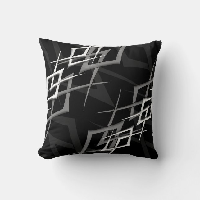 White on Black "Thorn" Pillow Kussen (Voorkant)
