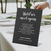 White on Black tot we weer een herdenkingsgedicht Reclamebord Met Voetstuk