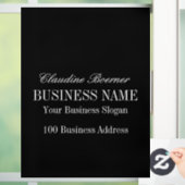 White on Black Window Decal Clings Business Home (Huis)