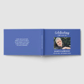 White on Blue Celebration of Life with Photo Guest Gastenboek (Volledig)
