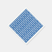 White on Blue KerstTypography Paper Napkin Servet (Hoek)