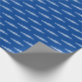 White on Blue Rowing Rowers Creming Team Water Spo Cadeaupapier (Hoek)