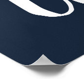 White on Blue Teamwork maakt het droomwerk Poster (Hoek)