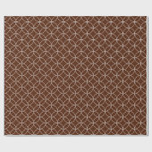 White on Brown Overlapping Circles Wrapping Paper Cadeaupapier (Vlak)