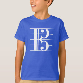 White-on-Dark Alto Clef T-shirt