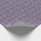 White on Grape Paars Crochet Chart Wrapping Paper Cadeaupapier (Hoek)